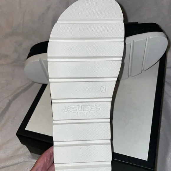 NWT J/SLIDES BAHA Black Leather Sandal - Picture 16 of 16